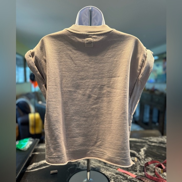 Calia Sandstone Crew Neck Extended Shoulder Short Sleeve Athletic Top Women’s S - Picture 2 of 10